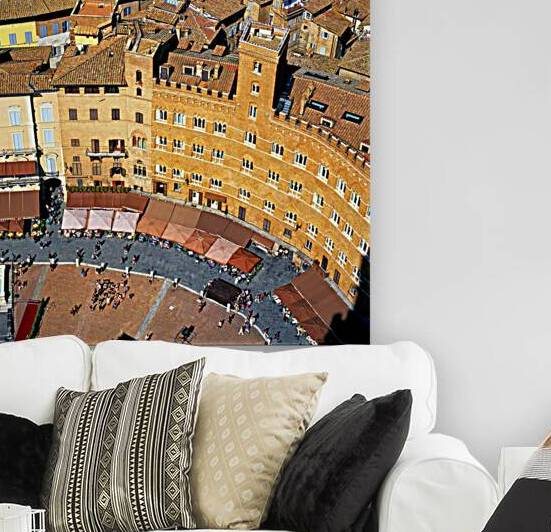 View of Piazza del Campo in Siena Tuscany Italy from above by Marco Brivio