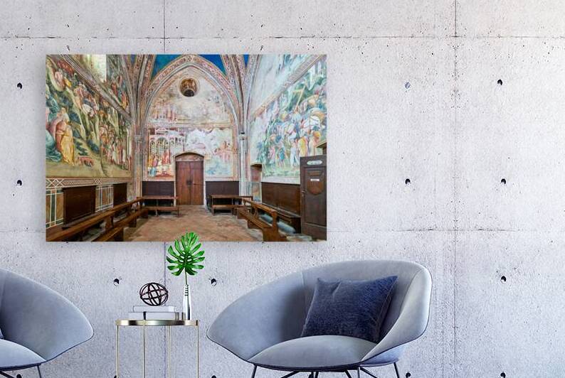 Frescos in the daily cross chapel volterra italy by Marco Brivio