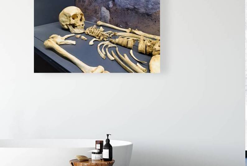 Remains of a tomb displayed at Guarnacci Museum in Italy by Marco Brivio