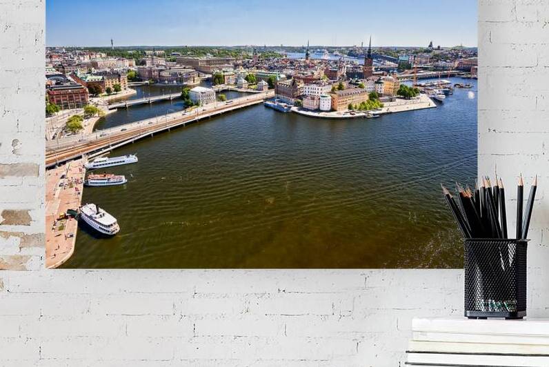 View of Riddarholmen Island and old town in Stockholm by Marco Brivio