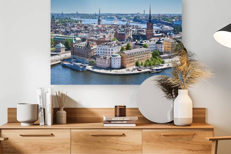 Views of Riddarholmen Island in Stockholm during sunny weather by Marco Brivio