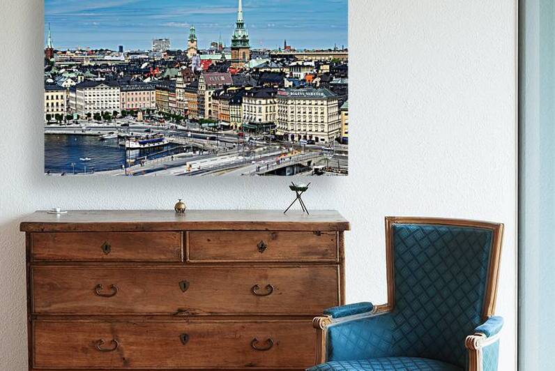 View from above of Riddarholmen Island in Stockholm city by Marco Brivio