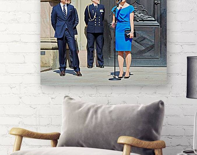 Crown Princess Victoria speaks at a ceremony in Stockholm by Marco Brivio