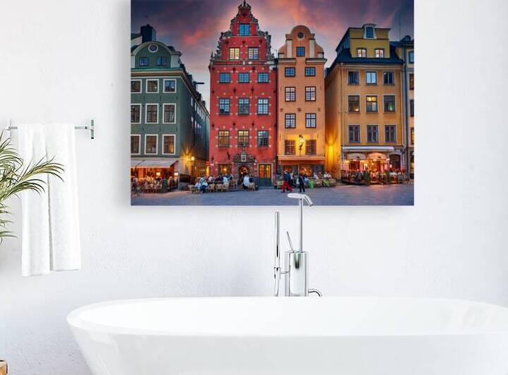 Stortorget square in Gamla Stan shows evening gatherings by Marco Brivio