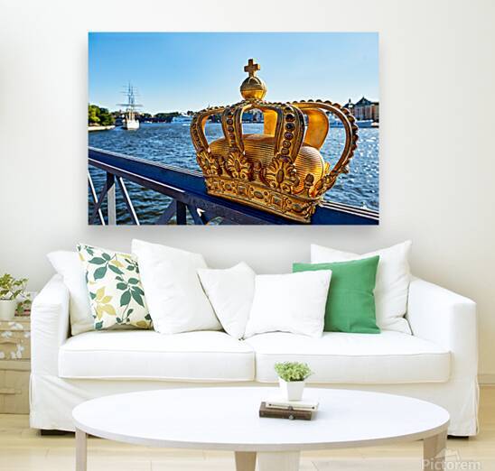 Skeppsholmsbron: river view with a golden crown by Marco Brivio