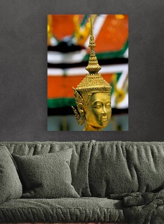 Golden statue at Wat Phra Kaew in Bangkok Thailand by Marco Brivio