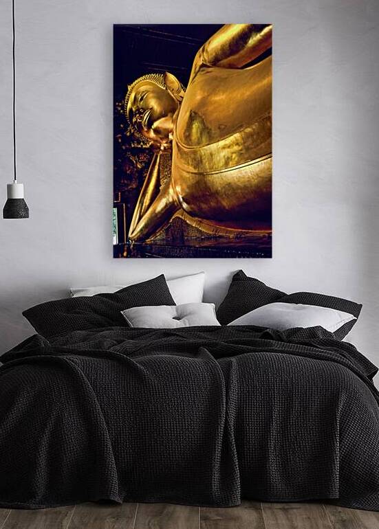 Big Buddha statue in Wat Pho temple in Bangkok Thailand by Marco Brivio