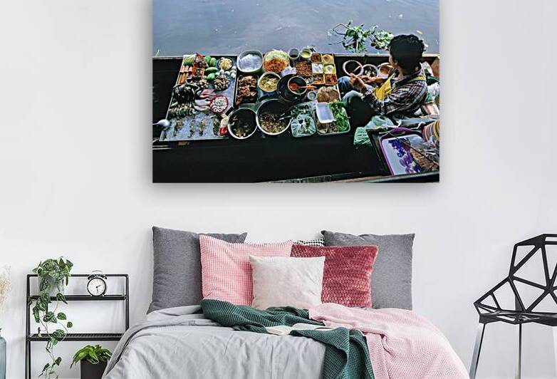 Bangkoks floating market has fresh food and ingredients by Marco Brivio