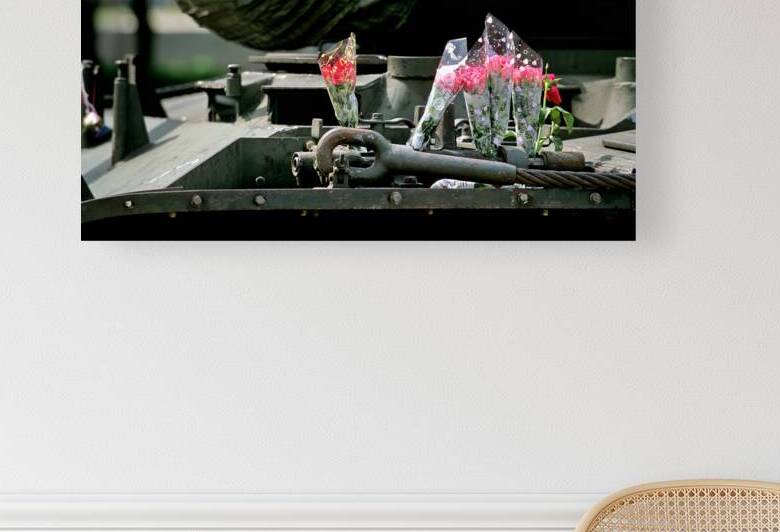 Flowers on a tank during the 2006 coup in Bangkok by Marco Brivio