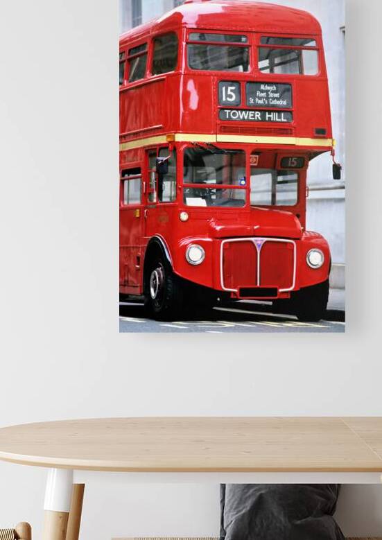 Double decker red bus at Tower Hill on route 15 in London by Marco Brivio