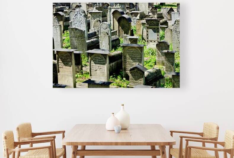 Jewish cemetery in Krakow Poland filled with old gravestones by Marco Brivio