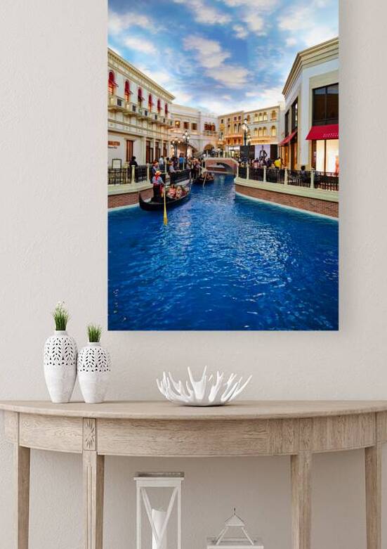 Visitors enjoy gondola rides at Little Venice in Las Vegas by Marco Brivio