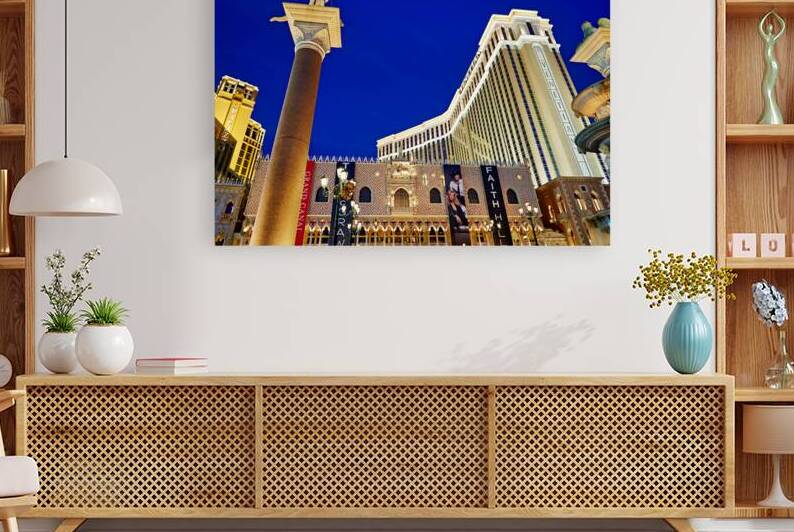Venetian Hotel at sunset in Las Vegas Nevada by Marco Brivio
