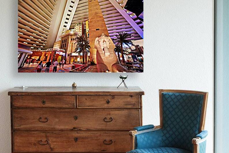 Visitors explore the Luxor Hotel and Casino in Las Vegas by Marco Brivio