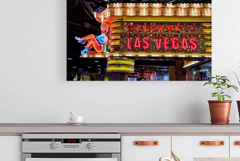 Welcome to Las Vegas sign at MGM Grand Hotel in Nevada by Marco Brivio