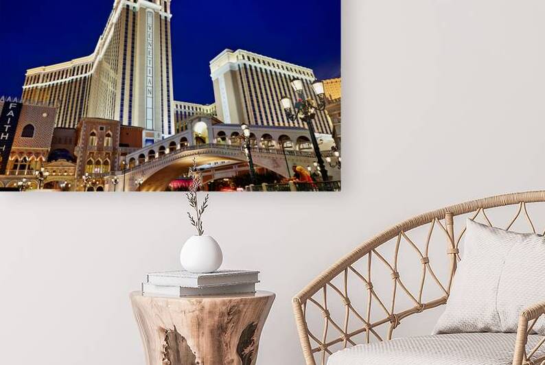 Venetian Hotel stands tall during sunset in Las Vegas by Marco Brivio