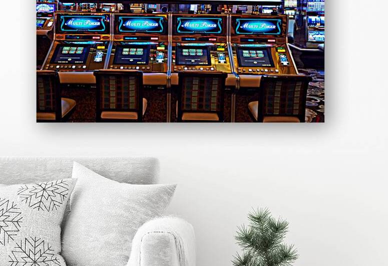 Slot machines at Bellagio Casino in Las Vegas by Marco Brivio