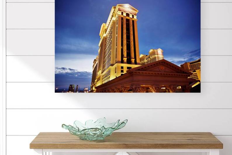 Caesars Palace Hotel and Casino in Las Vegas at dusk by Marco Brivio