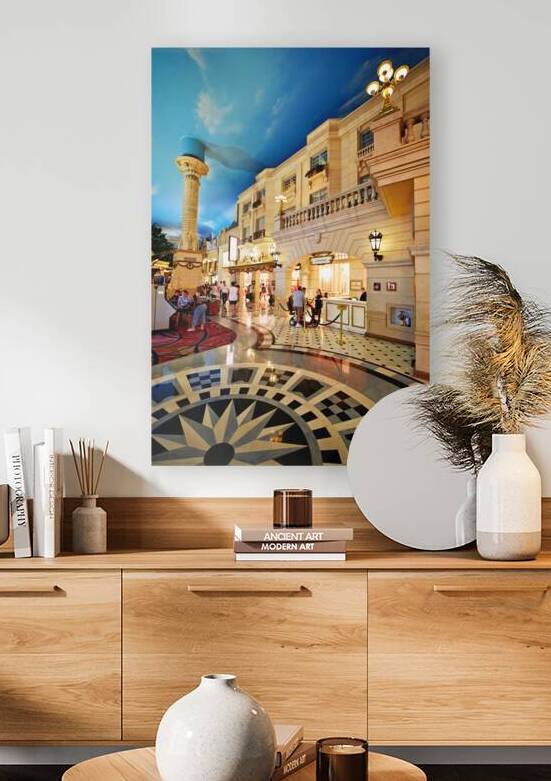 Visitors explore Paris Casino in Las Vegas on a sunny day by Marco Brivio