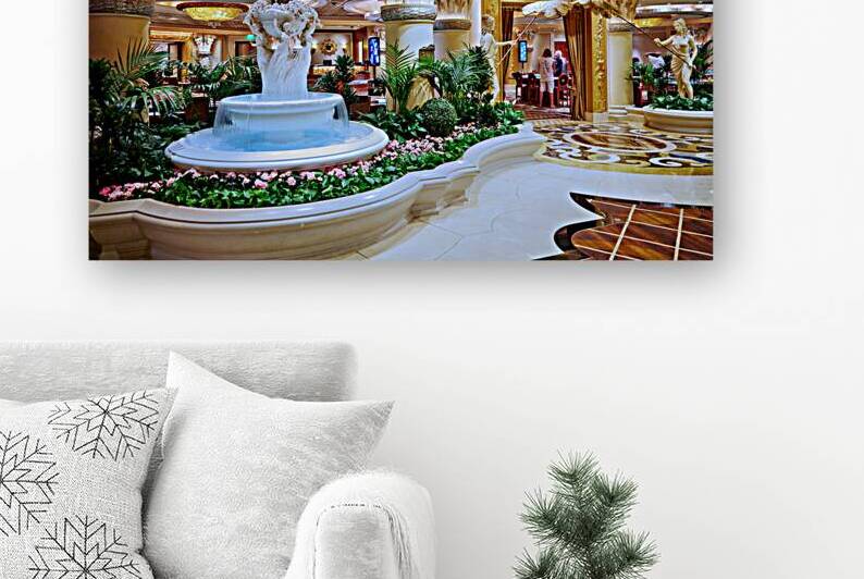 Fountain and decor inside Caesars Palace in Las Vegas by Marco Brivio