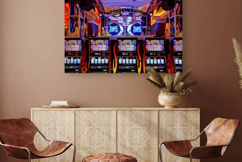 Slot machines at Venetian Hotel Casino in Las Vegas by Marco Brivio
