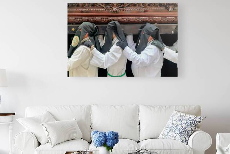 Procession in Zaragoza during Easter Holy Week events by Marco Brivio