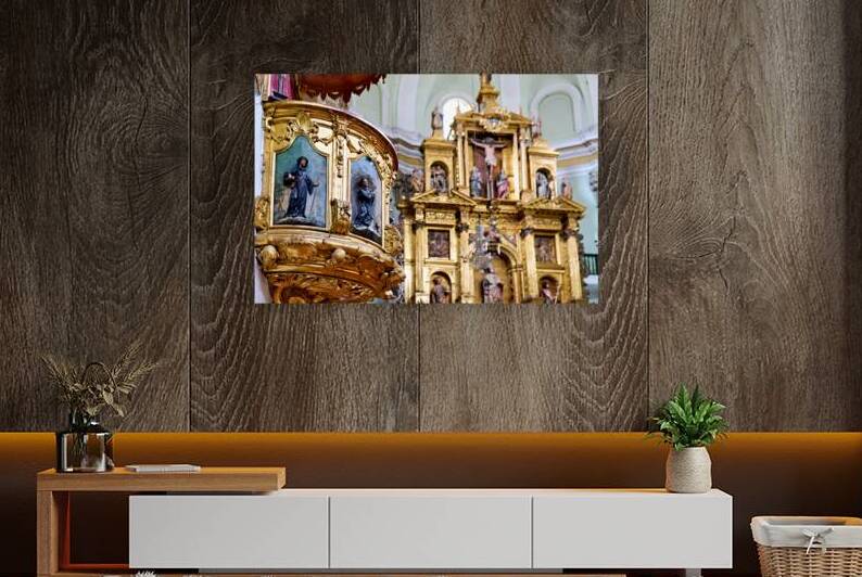 Church details inside San Gil Abad in Zaragoza Spain by Marco Brivio