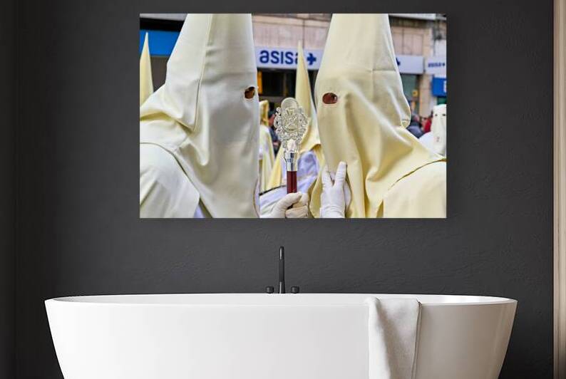 Easter processions in Zaragoza Spain with participants by Marco Brivio