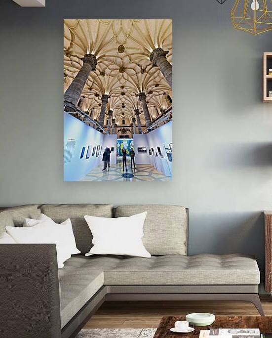 Visitors explore art at La Lonja in Zaragoza by Marco Brivio