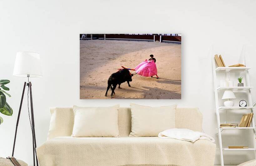 Bullfighter in Las Ventas Bullring during horseback bullfight by Marco Brivio