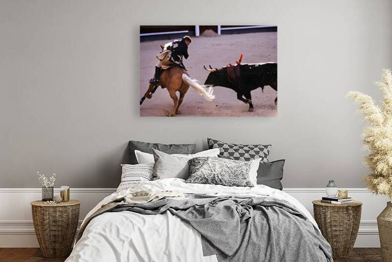 Bullfighter on horseback at Madrids Las Ventas bullring by Marco Brivio