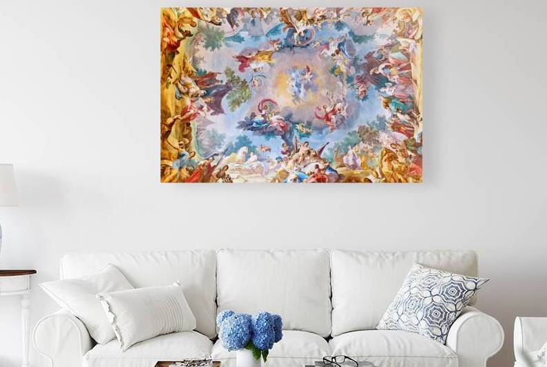 Painted ceiling in Hall of Alexander at Royal Palace Caserta by Marco Brivio