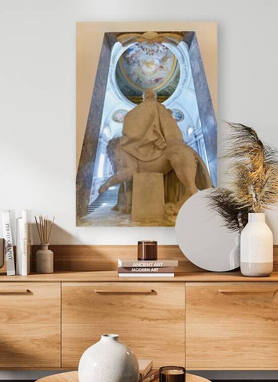 Statue at the entrance of Royal Palace in Caserta Italy by Marco Brivio