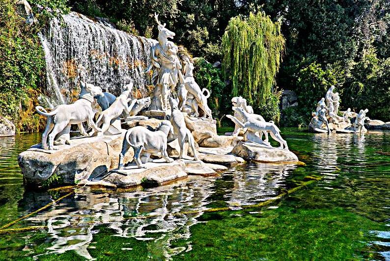 Fountain of diana and actaeon at caserta royal palace by Marco Brivio