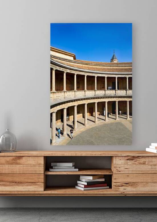Visitors in Granadas Generalife courtyard by Marco Brivio