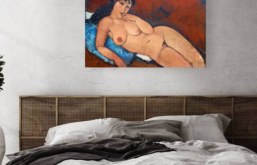 Nude on blue cushion by Modigliani D.C by Marco Brivio