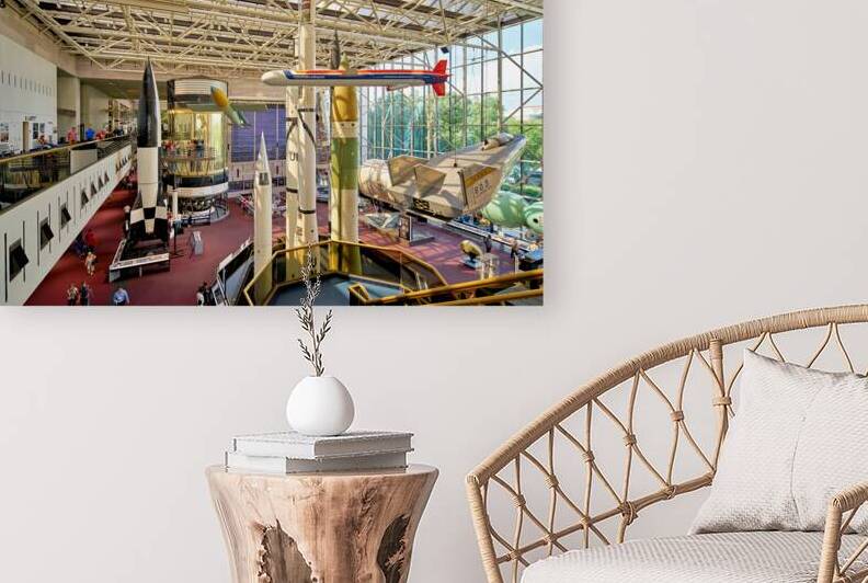 Visitors explore the Smithsonian Air and Space Museum by Marco Brivio