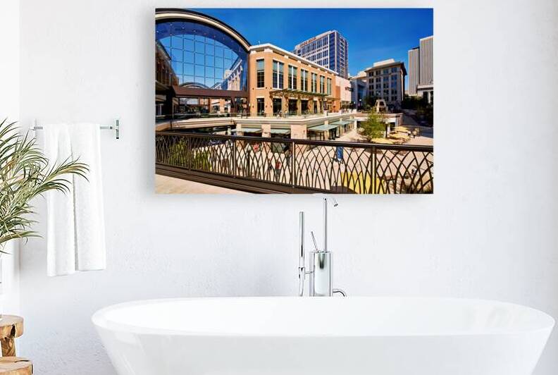 People walk and shop at the Mall in Salt Lake City by Marco Brivio