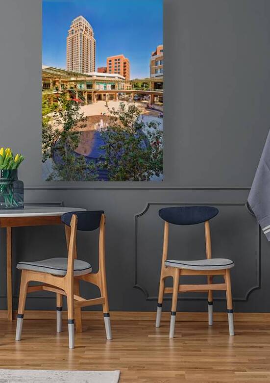 Visit to the mall in Salt Lake City with busy plaza by Marco Brivio