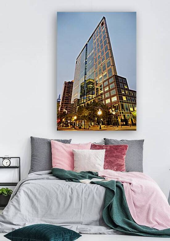 Reflections at dusk in Salt Lake City buildings by Marco Brivio