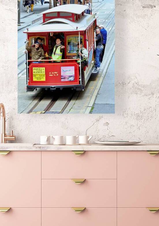 A cablecar moves through the streets of San Francisco by Marco Brivio