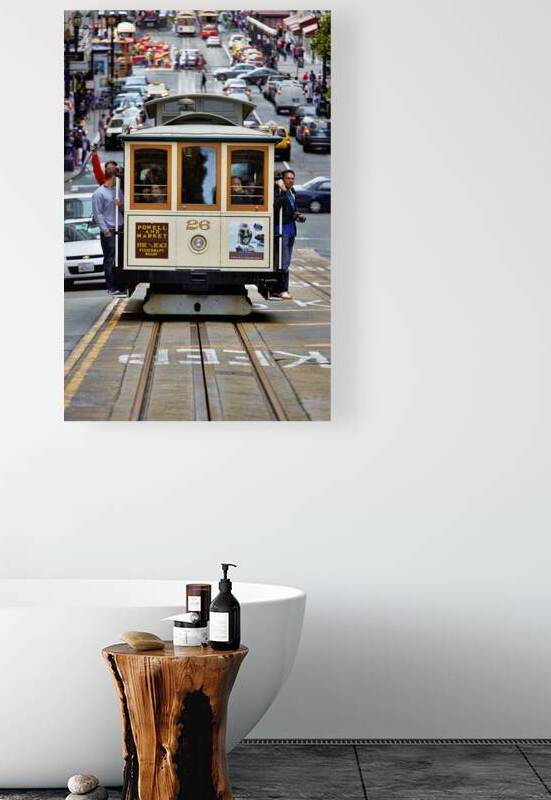 Cable car travels through San Francisco streets by Marco Brivio