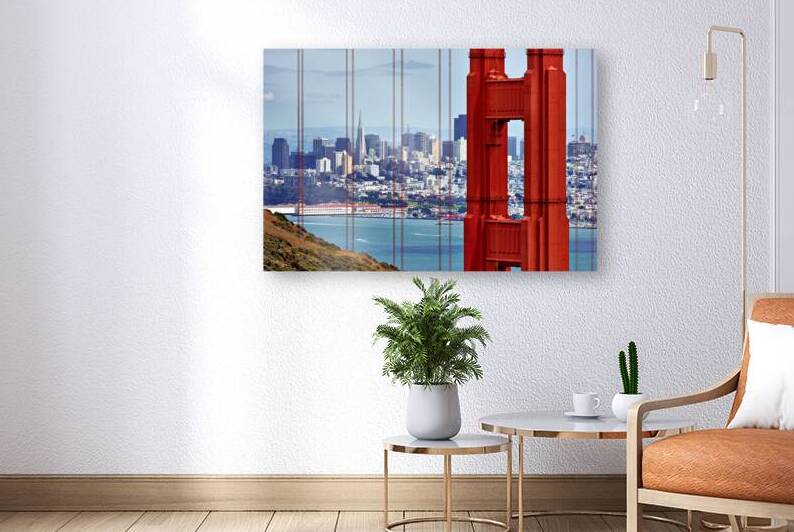 View of San Francisco with Golden Gate Bridge detail by Marco Brivio