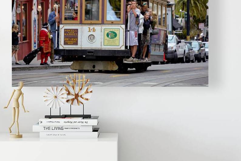 Cable car travels through the streets of San Francisco by Marco Brivio