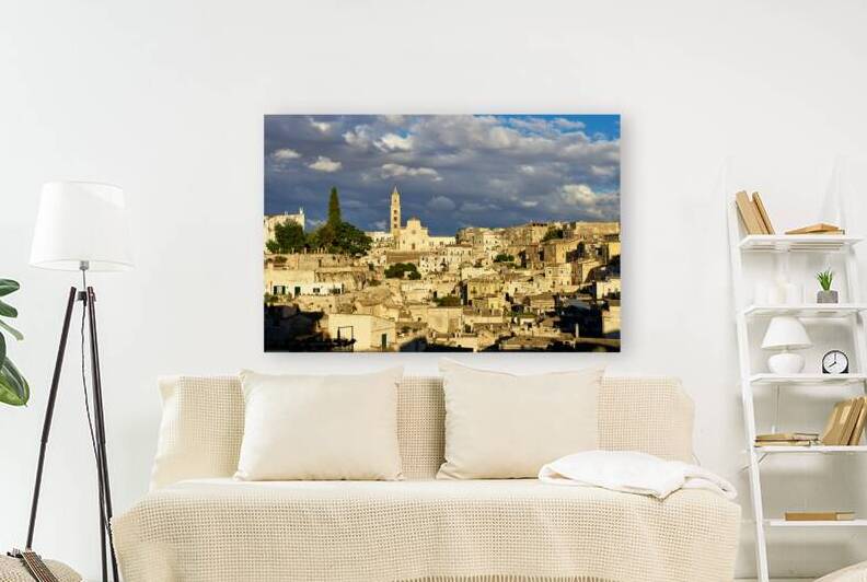 Sassi di Matera cityscape at golden hour in Italy by Marco Brivio