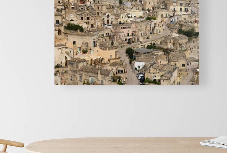 Cityscape of old town in Matera Basilicata Italy by Marco Brivio