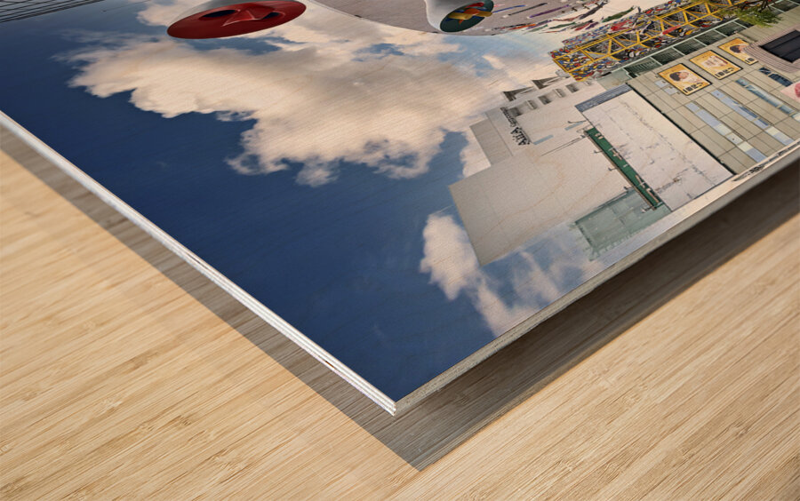 Japan. Tokyo. Modern Art at Shibuya District Wood print