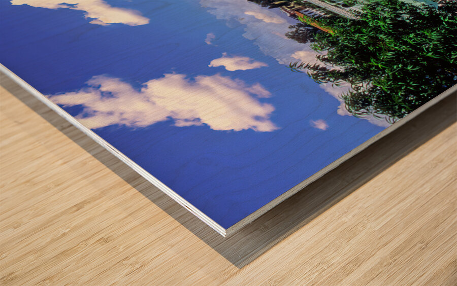 Nepal. Kathmandu. Rani Pokhari Wood print