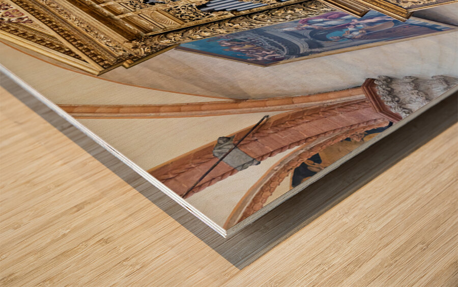 Verona Veneto Italy. Verona Cathedral Duomo di Verona. The organ Wood print