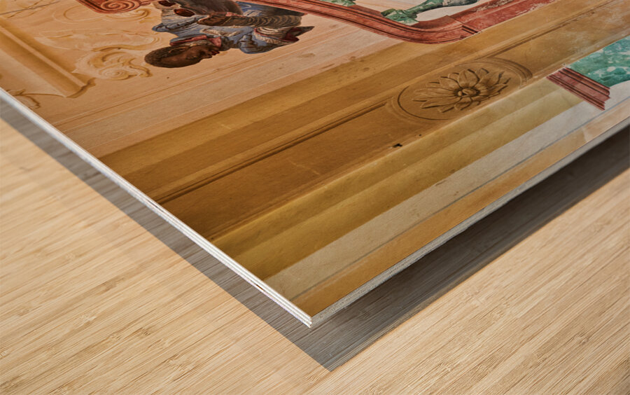 Vicenza Veneto Italy. The interiors of the Villa Valmarana ai Nani frescoed  by Giambattista and Giandomenico Tiepolo Wood print